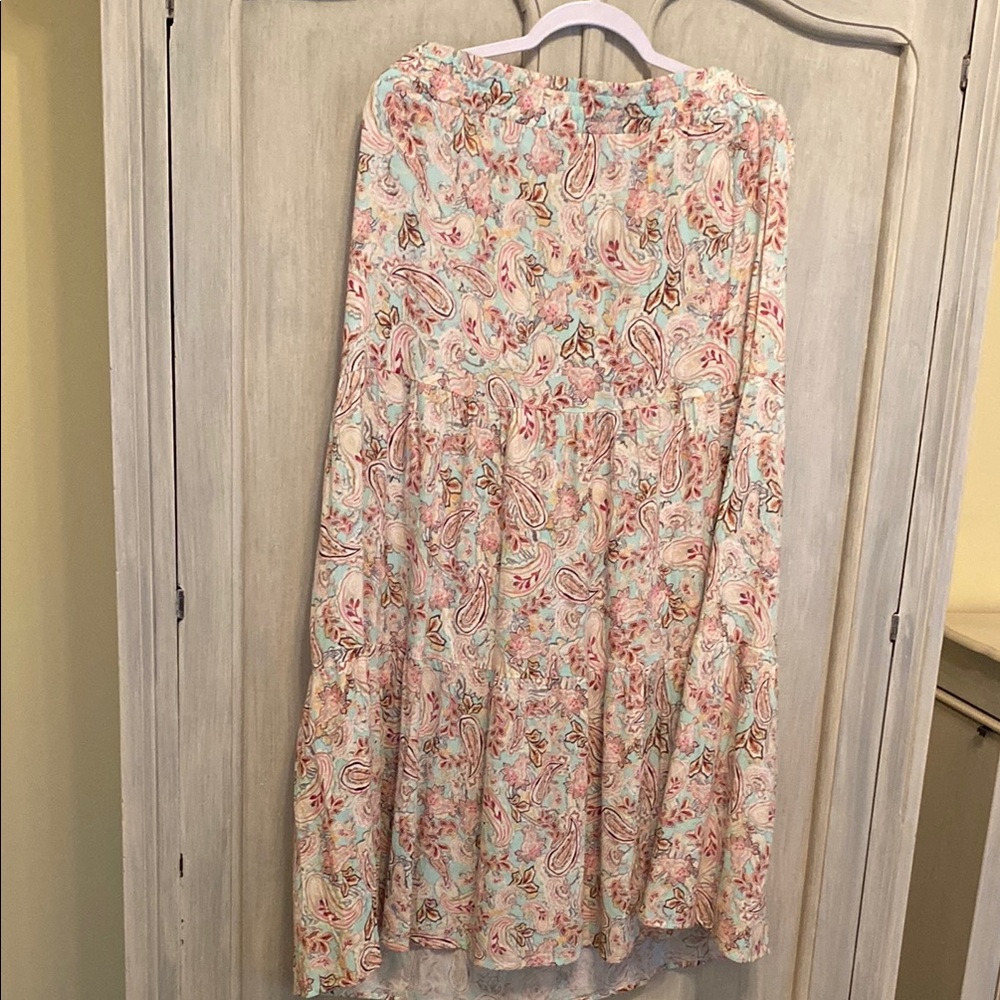 AGB Multicolor Paisley Rayon skirt